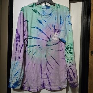 Sand Cloud Unisex Tie-Dye Long Sleeve Tee Shirt Size Large